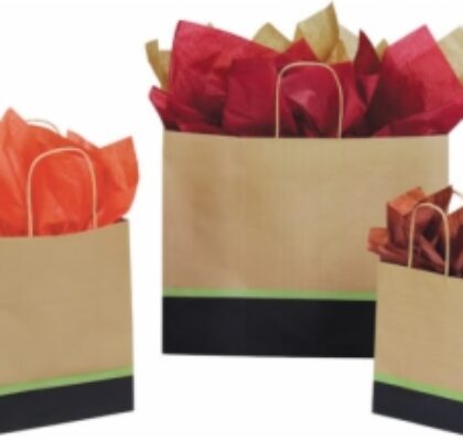 Vibrant In-Stock Paper Shopping Bags!