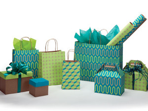 Geo Trio Collection Paper Shopping Bags and Boxes
