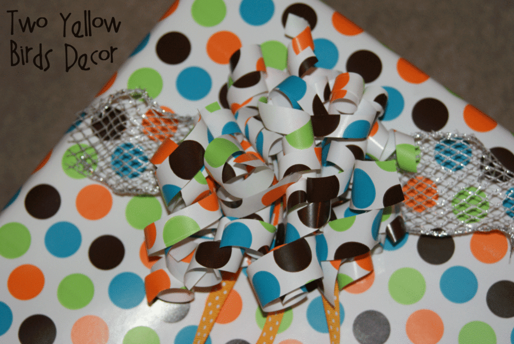 Create a custom bow using wrapping paper