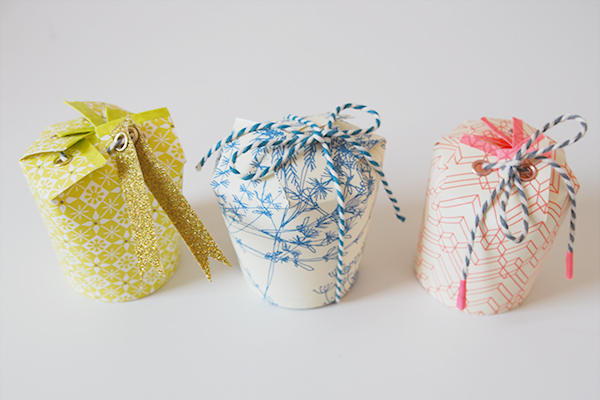 DIY paper cup gift boxes
