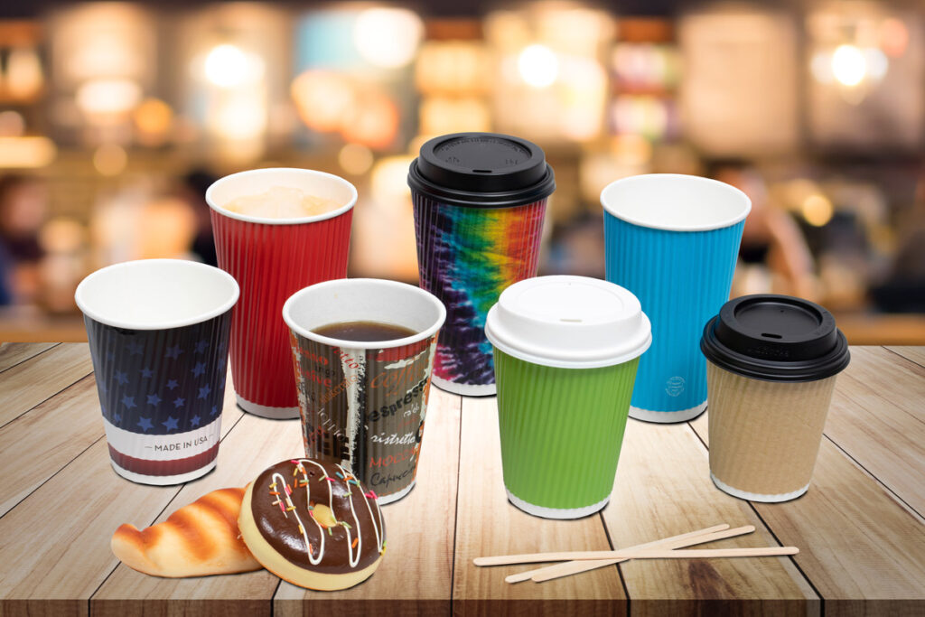 Paper ripple disposable cups