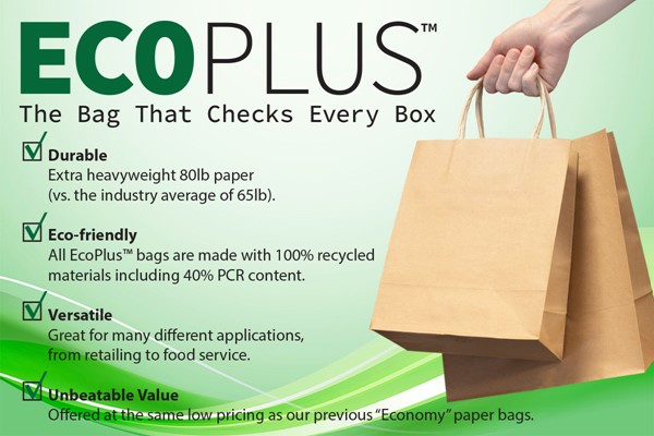 Introducing New EcoPlus™ Paper Shopping Bags