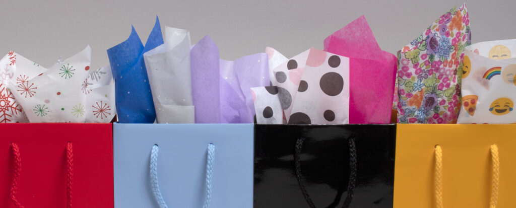 tissue paper in bags