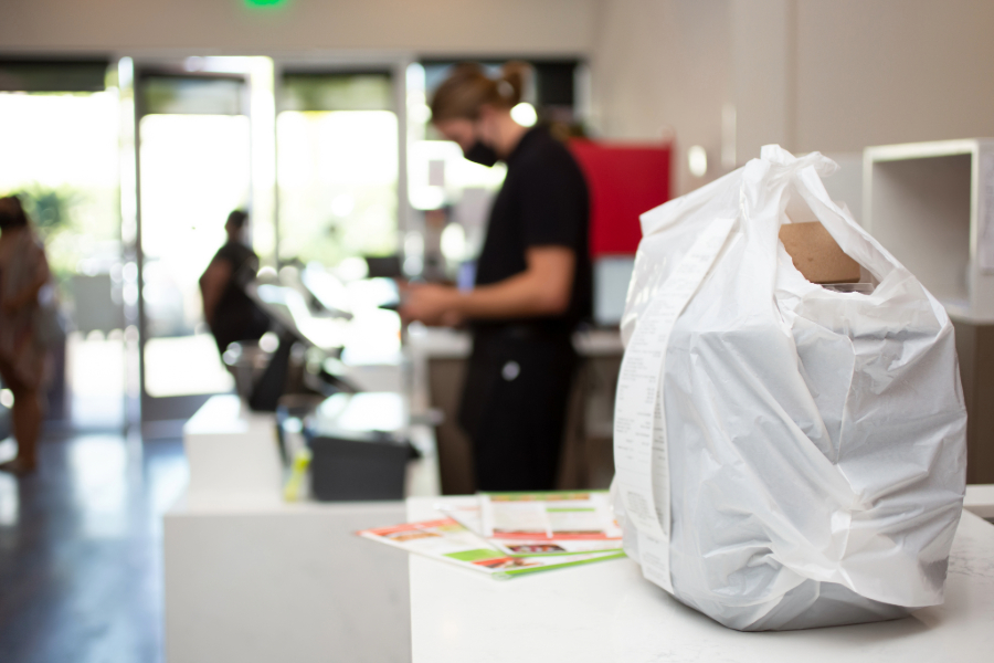 plastic takeout bag